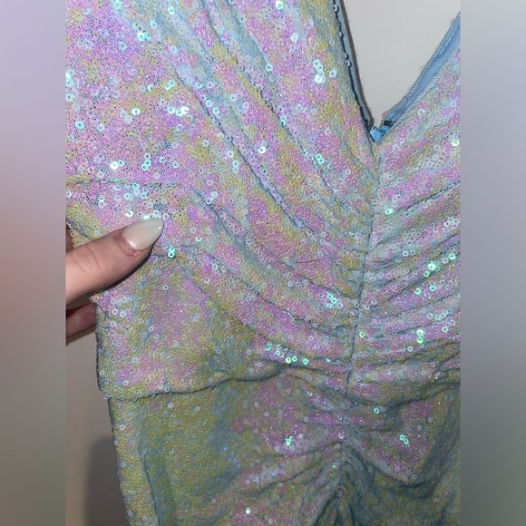 Badgley Mischka Brand Sparkling Mermaid Sequin Gown - Picture 7 of 12